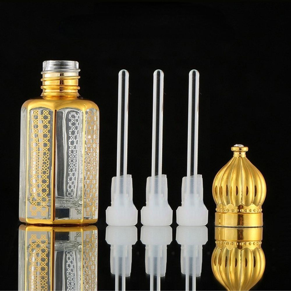 Luxury Skincare Oil - Botol Vial Sampel Elektroplating Mini Dropper